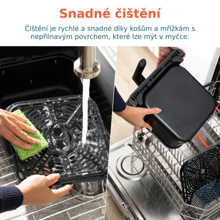 Cosori Dual Blaze 6.4L SMART + 5x špíz a gril. rošt, černá