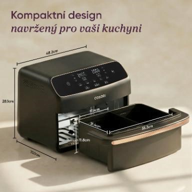 Cosori Dual Blaze Twin Fry Compact, čierna