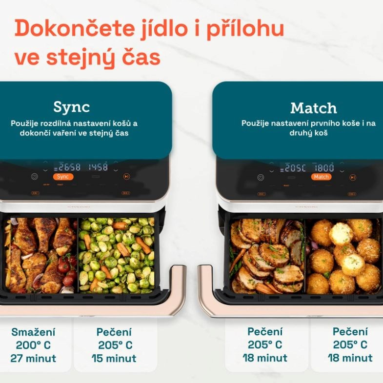 Cosori TF101S Dual blaze TwinFry, bílá