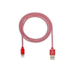 CUBE1 nylon datový kabel USB > Lightning, 1m, Red ACDPCU1122055 - Mobilní telefony - příslušenství