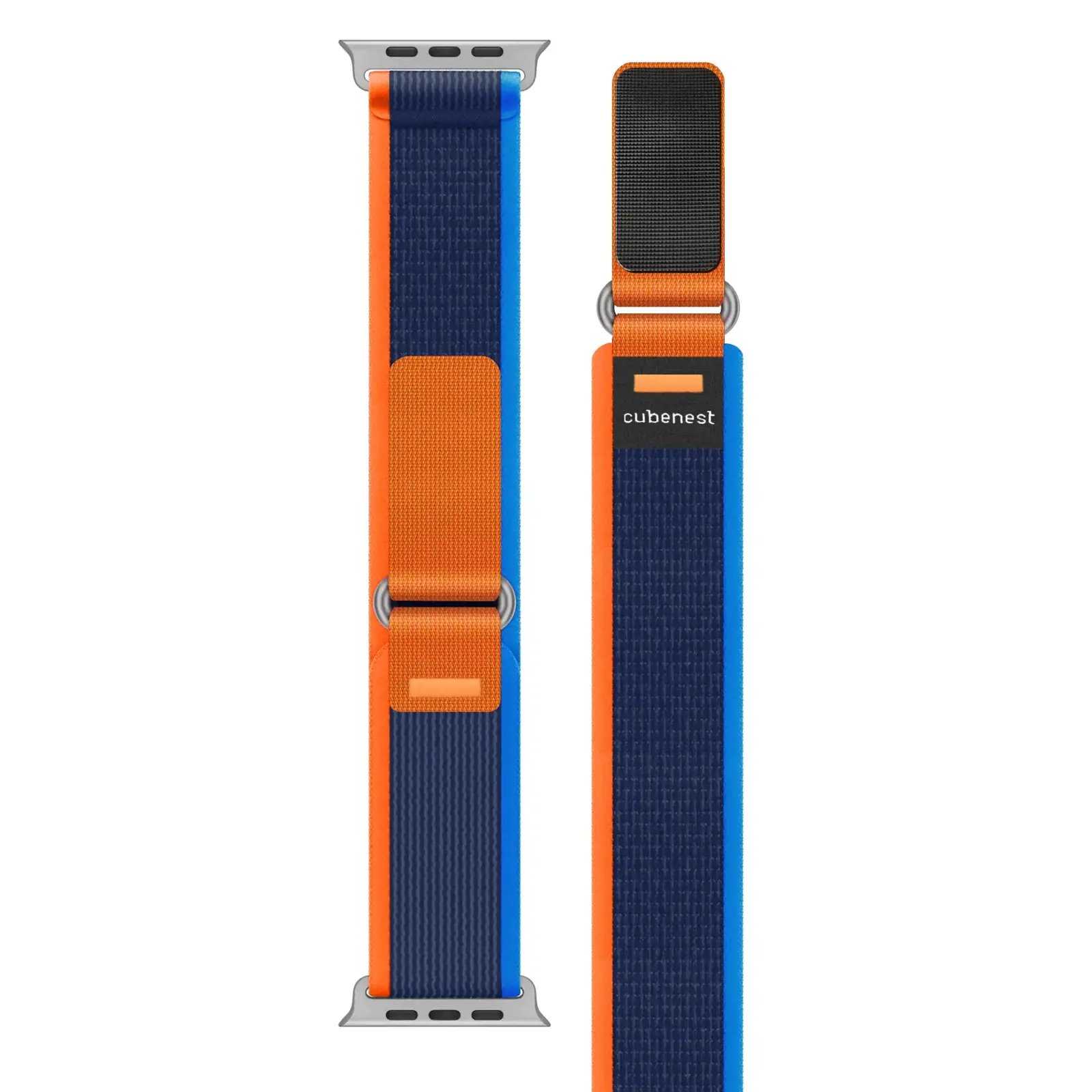 Cubenest Apple Watch Remienok Trail Loop MODRÝ s oranžovou/modrou (42-49 mm)