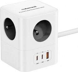 Cubenest PowerCube Extended USB PD 30 W 2xA+C, 1,5 m, sivá