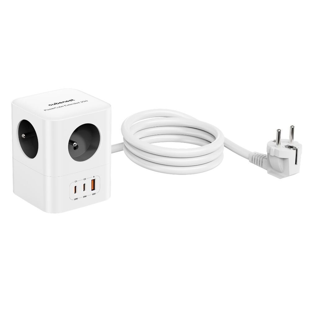 Cubenest PowerCube Extended USB PD 30W 2xA+C, 1,5m Grey