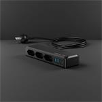 Cubenest PowerStrip SlimLine 2xUSB-A + 2x USB-C 33W čierny