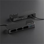 Cubenest PowerStrip SlimLine 2xUSB-A + 2x USB-C 33W čierny