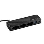 Cubenest PowerStrip SlimLine 2xUSB-A + 2x USB-C 33W čierny