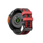 Cubenest Premium Silicone Garmin QuickFit Band BLACK/RED 22mm