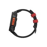 Cubenest Premium silikónový remienok Garmin QuickFit ČIERNY/ČERVENÝ 22 mm