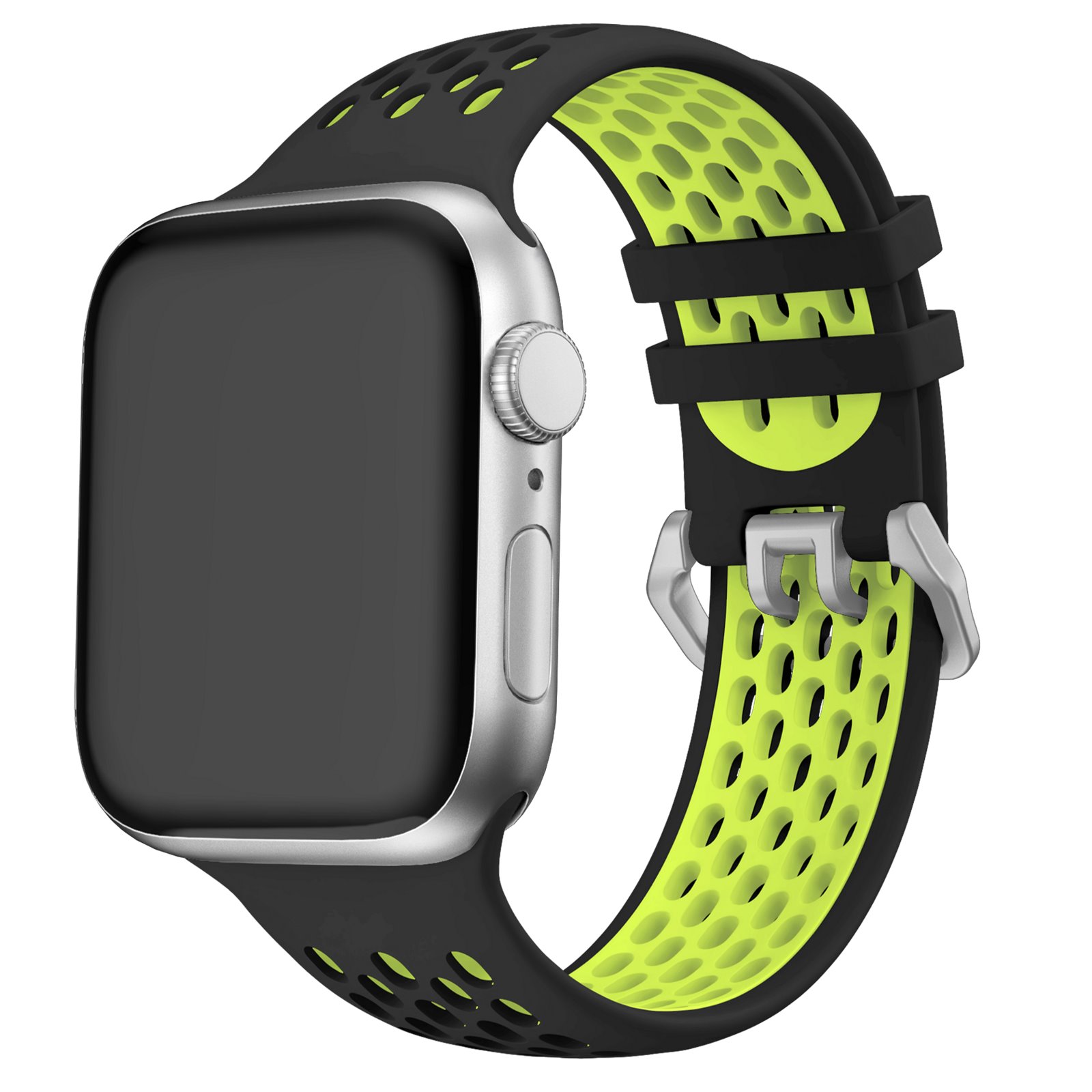 Cubenest Sportovní řemínek na Apple Watch Sport Band BLACK with Yellow(42-49mm)