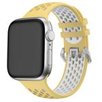 Cubenest Športový remienok Apple Watch ŽLTÝ s bielym (42-49 mm)
