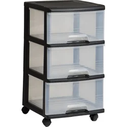 Curver Curver Regál so zásuvkami čierny 3x20l,