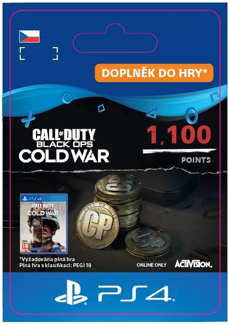 CZ PS4 - 1,100 Call of Duty®: Black Ops Cold War Points elektronická licence