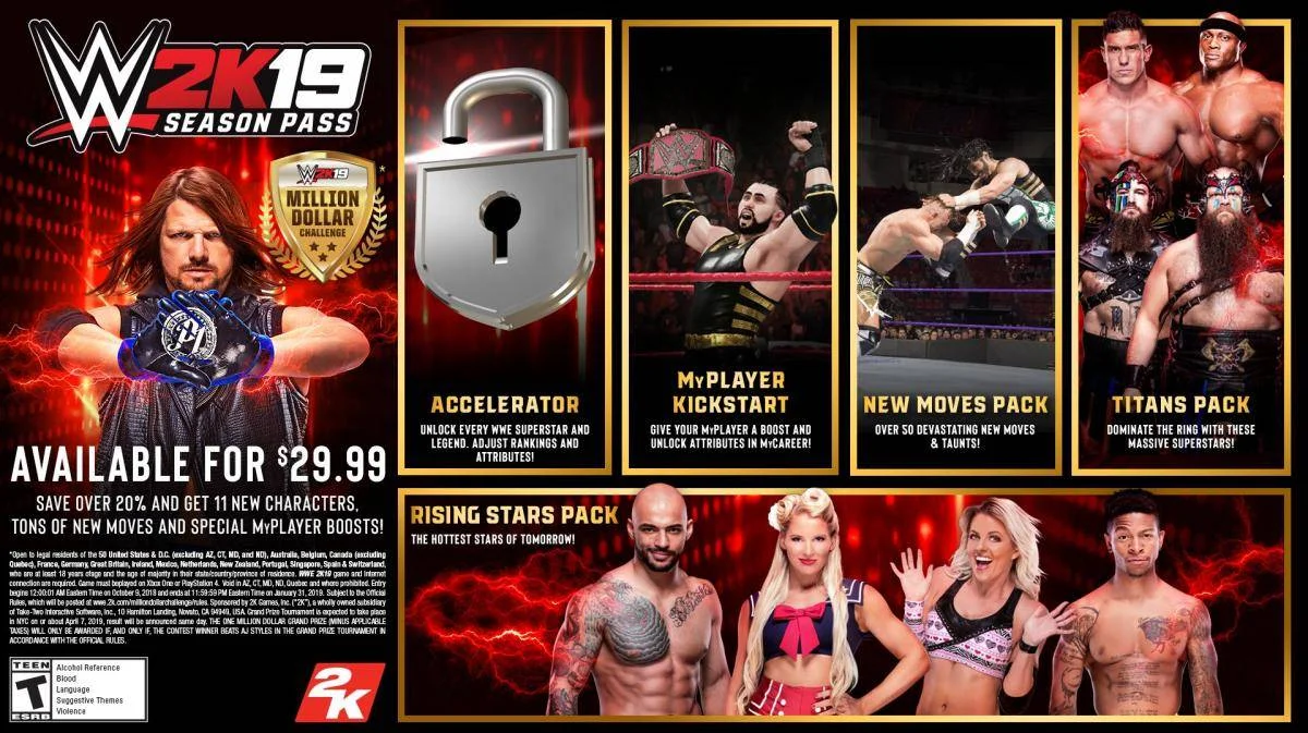 CZ PS4 - COD: WWE 2K19 Season Pass elektronická licence