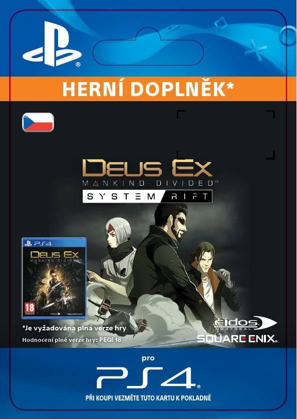 CZ PS4 - Deus Ex: Mankind Divided -System Rift elektronická licence
