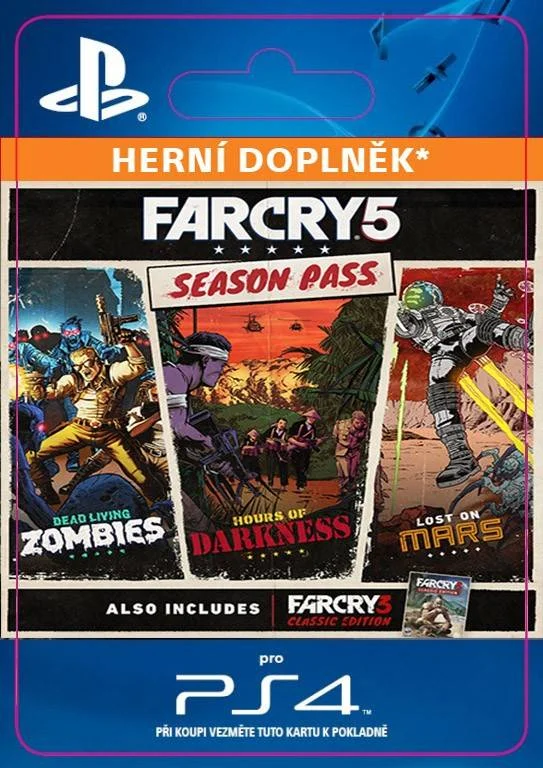 CZ PS4 - Far Cry 5 Season Pass 27.3. elektronická licence