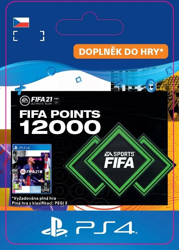CZ PS4 - FUT 21 – FIFA Points 12000 elektronická licence