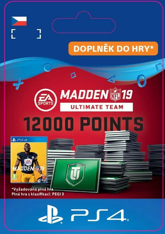 CZ PS4 - Madden NFL 19 Ultimate Team 12000 Points Pack elektronická licence