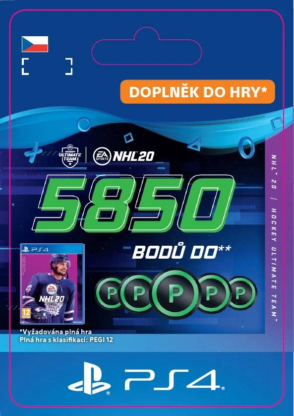 CZ PS4 - NHL 20 - 5850 Points Pack elektronická licence