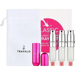 Darčeková súprava Travalo Classic HD Hot Pink (plniteľný rozprašovač parfumu 3 x 5 ml)
