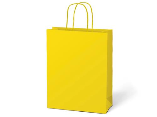 Darčeková taška T 4 kraft 180x230x100 žltá