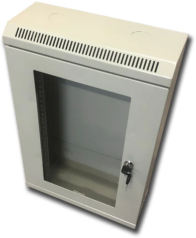 DATACOM 10" rack 12U/140 mm (sklo) sivá