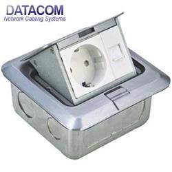 DATACOM Datová zásuvka PODLAHOVÁ UTP CAT5E (1xRJ45+1x230V)
