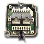DATACOM Datová zásuvka STP CAT6 2xRJ45 na omítku 45st. bílá