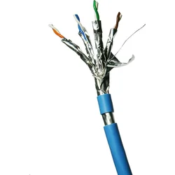DATACOM F/FTP drôt CAT6A LSOH,Eca 500m cievka, plášť modrý 1215