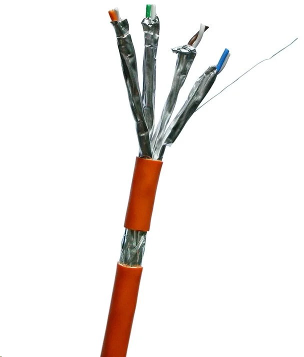 DATACOM S/FTP drôt CAT7 LSOH,Eca 500m cievka, plášť oranžový 1216