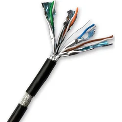DATACOM S/FTP drôt CAT7 PE,Fca 500m cievka, plášť čierny OUTDOOR 1217