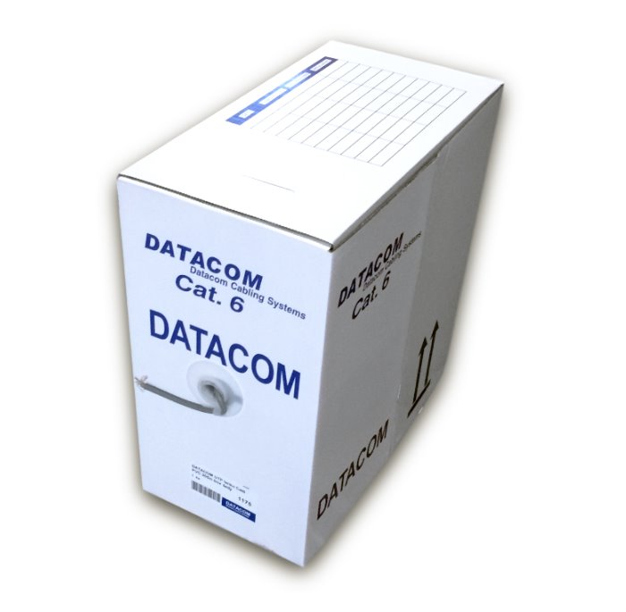 DATACOM UTP lanko CAT6 PVC 305m box šedý