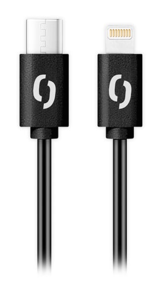 Dátový kábel ALIGATOR POWER 30W, USB-C/Lightning 3A, 0,5 m čierny
