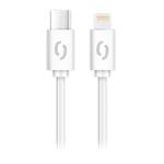 Dátový kábel ALIGATOR POWER 30W, USB-C/Lightning 3A, 2,5 m biely