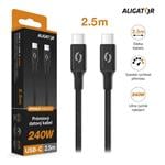 Dátový kábel ALIGATOR POWER 5A 240W, USB-C/USB-C 2,5 m