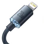 Dátový kábel Baseus Crystal Shine Series USB-C Lightning 20W 1,2 m, čierny