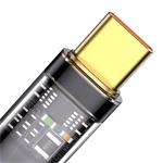 Dátový kábel Baseus Explorer Series USB-A/USB-C s inteligentným vypínaním 100 W 1 m čierny