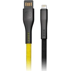 Datový kabel Forever Core Lightning 1m 3A textilní plochý žlutý/ černý GSM093552 - Mobilní telefony - příslušenství