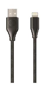 Dátový kábel Forever Core Lightning MFI 1,5m 2,4A textilný čierny GSM045684