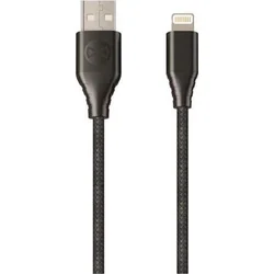 Dátový kábel Forever Core Lightning MFI 1,5m 2,4A textilný čierny GSM045684