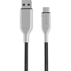 Datový kabel Forever Core USB-C 1m 5A textilní černý GSM045672 - Mobilní telefony - příslušenství