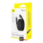 Dátový magnetický kábel Baseus Tungsten Gold USB-C/USB-C 1m 100W Black