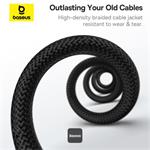 Datový magnetický kabel Baseus Tungsten Gold USB-C/USB-C 1m 100W černý
