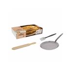 de Buyer Sada pánve na palačinky Mineral B, 26 cm + štětec + obracečka