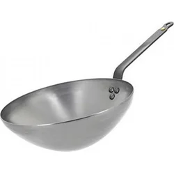 de Buyer Železná panvica WOK s plochým dnom Mineral B, 28 cm