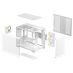 DEEPCOOL skříň CG330 3F microATX / 3x120 mm ARGB fan / USB 3.0 / 2×USB 2.0/ panoramatická / bílá