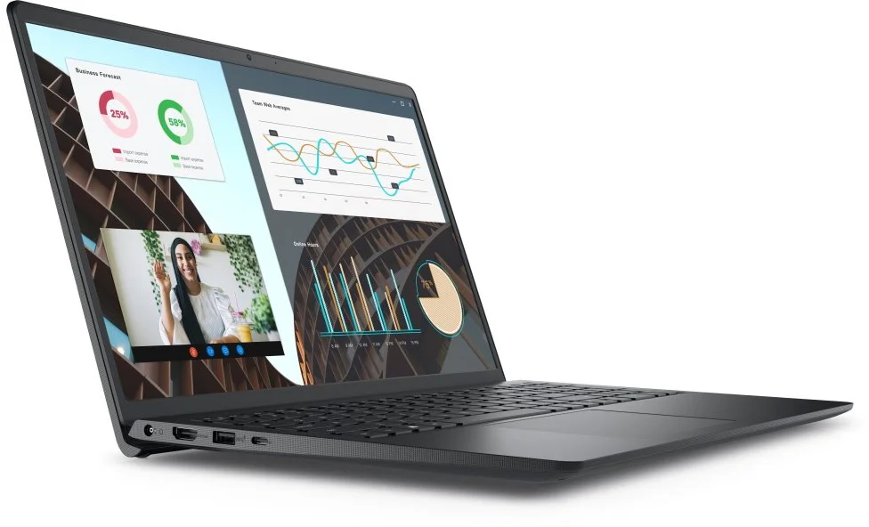 DELL Vostro 15 (3530)/ i3-1305U/ 8GB/ 256GB SSD/ 15.6" FHD/ Intel UHD/ FPR/ podsv.kl./ W11Pro/ černá/ 3Y Basic on-site