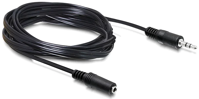 Delock Audio kábel 3,5 mm stereo jack samec/samica, 5 m (84237)