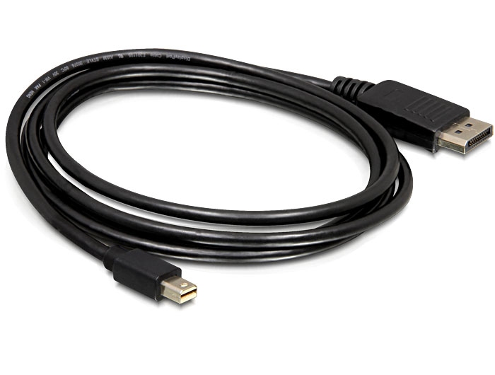 Delock kábel DisplayPort mini (samec) na Displayport (samec), 1,8 metra (82438)