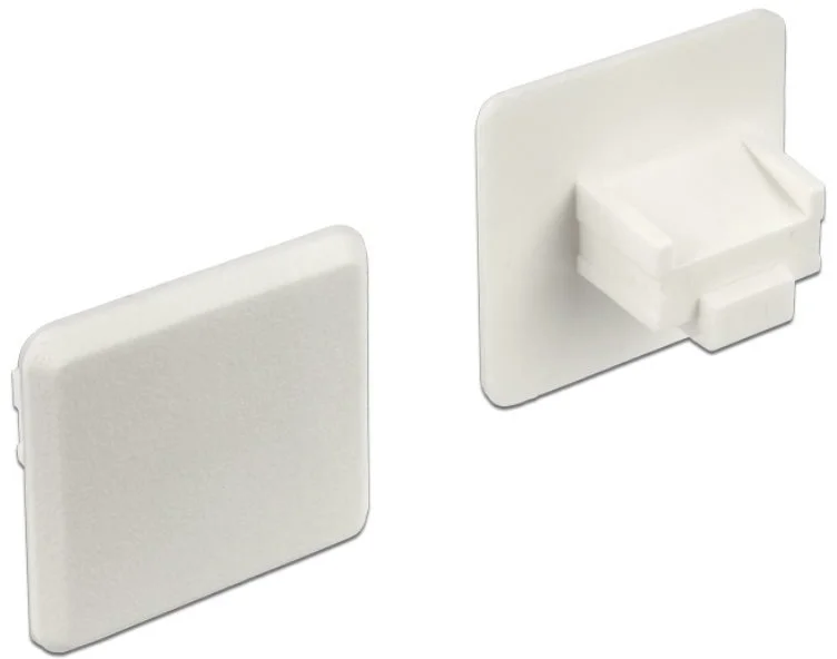 Delock Prachový kryt pre RJ45 samice bez úchytu 10 kusov biely