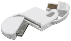 Delock USB nabíjecí a datový kabel pro IPhone/IPod, bílý, klíčenka (83155)
